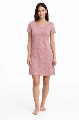 Елегантна дамска нощница с къс ръкав - Иватекс 846