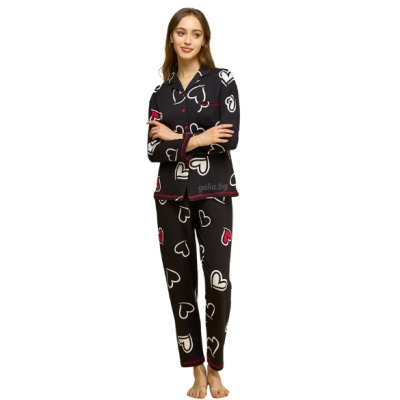 Дамска пижама с копчета - вата - мод 091