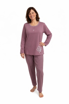 Памучна дамска пижама