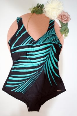 Цял бански с цветен акцент