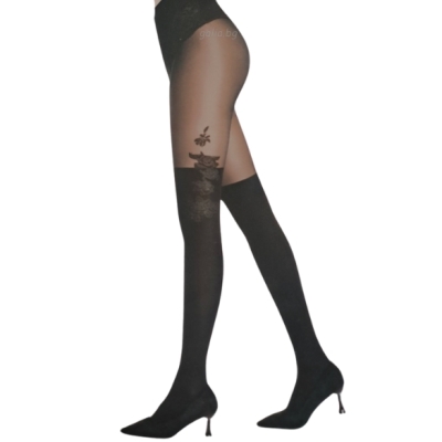 Фигурален дамски чорапогащник- Рози- мод 555