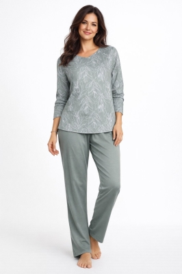 Макси дамска пижама с дълъг ръкав- Иватекс 4243