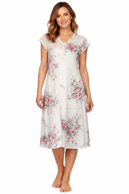 Дамска нощница с паднал ръкав