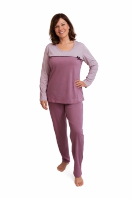 Дамска пижама със сатенена лента