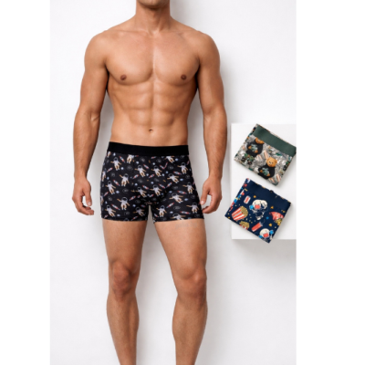Сет мъжки боксери с атрактивен принт 