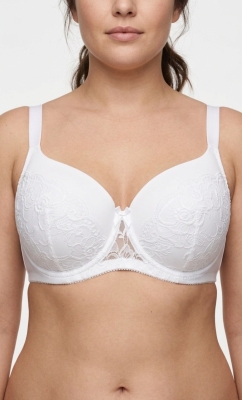 Класически бял сутиен с дантела – максимална опора и елегантност- чашка Е
