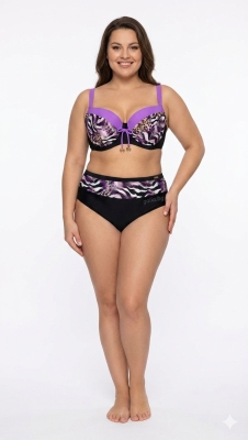 Дамски бански от две части с актуален принт- чашка Е / G - Rivage line