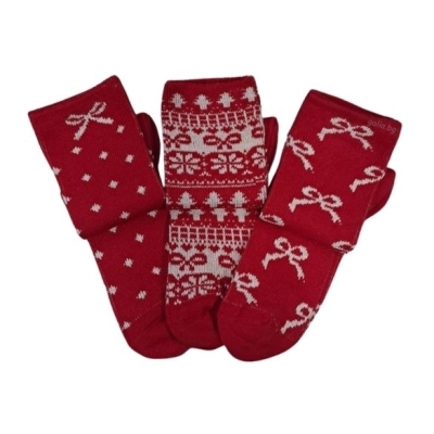 Сет памучни дамски чорапи с лъскава нишка