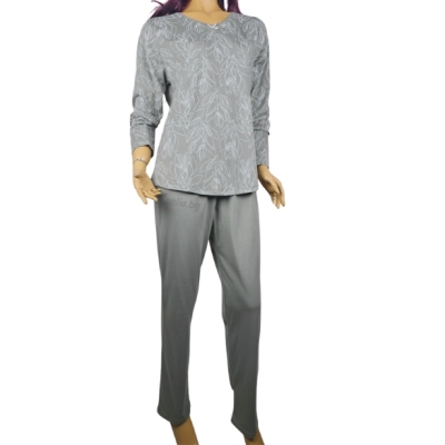 Памучна дамска пижама с дълъг ръкав- Иватекс 4243