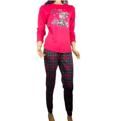 Дамска пижама с коледен мотив- Иватекс 4283