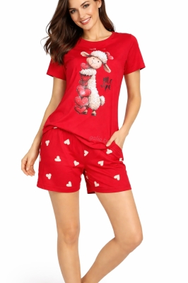 Дамка пижама с къс ръкав и панталонки -Hug me