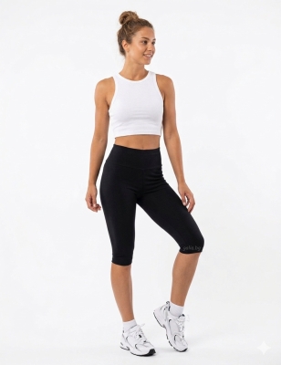 Клин с висока талия -памук - Ивон 7/8 дължина