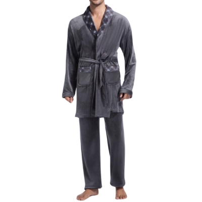 Луксозен мъжки комлект- халат с панталон