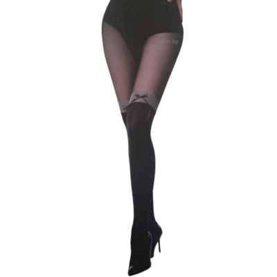 Фигурален дамски чорапогащник с лъскав елемент- мод 626