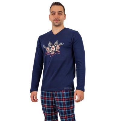 Мъжка пижама с коледен мотив - интерлог