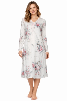 Елегантна дамска нощница с дълъг ръкав- Петков 81523