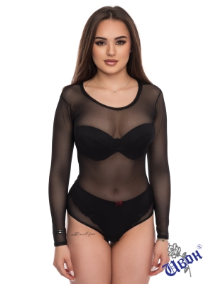 Боди от тюл с дълъг ръкав - тип прашка - Ивон 3920