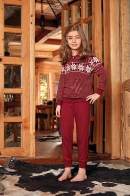 Комплект за момиче с коледен мотив