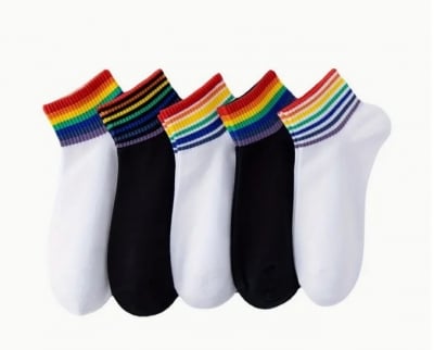 Сет дамски чорапи къс конч - Дъга