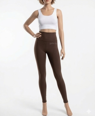 Клин с висока талия от матов микрофибър