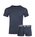 Мъжки комплект тениска и боксер с цветен шев- Диекс 26