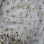 Сатенен дамски комплект с тънка презрамка- Мечета