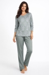 Макси дамска пижама с дълъг ръкав- Иватекс 4243
