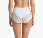 Класически бикини с висока талия и нежни прозрачни детайли