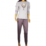 Дамска пижама с апликация- памук