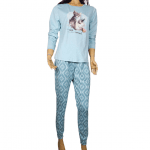 Дамска пижама с картинка от памук