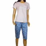 Дамска пижама с къс ръкав и 3/4 панталонки - 3957 Иватекс