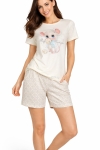 Дамска пижама с къс ръкав и къси пантлонки - Мишле 