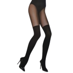 Дамски фигурален чорапогащник имитиращ чорап- мод 6719