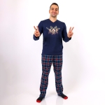 Мъжка пижама с коледен мотив - интерлог