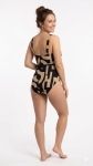 Цял дамски бански с абстрактен принт - мод 9035