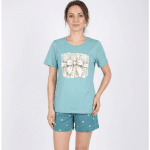 Дамска пижама с къси панталони - Цвете