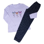 Дамска памучна пижама с картинка-Златев