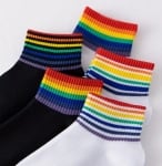 Сет дамски чорапи къс конч - Дъга