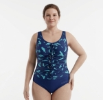 Цял бански в елегантна шарка- макси 